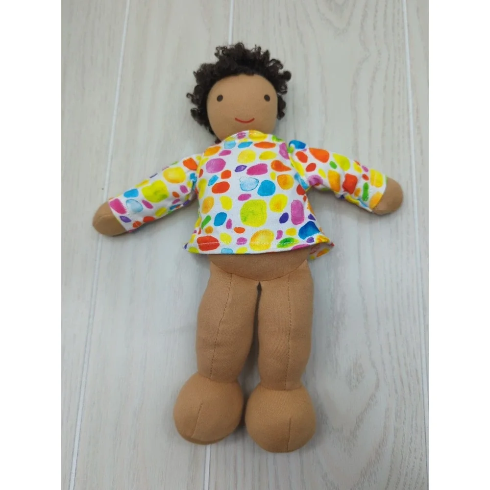 Lovevery Quinn Doll Plush‎ Cloth Organic Montessori Colorful NO OVERALL PANTS